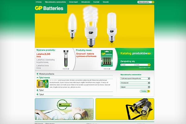 Strona www GP Batteries