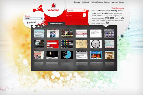 Vodafone prezentacji widgetów